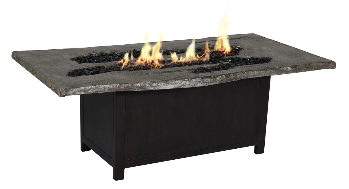 Castelle Nature's Wood Rectangular Firepit Coffee Table