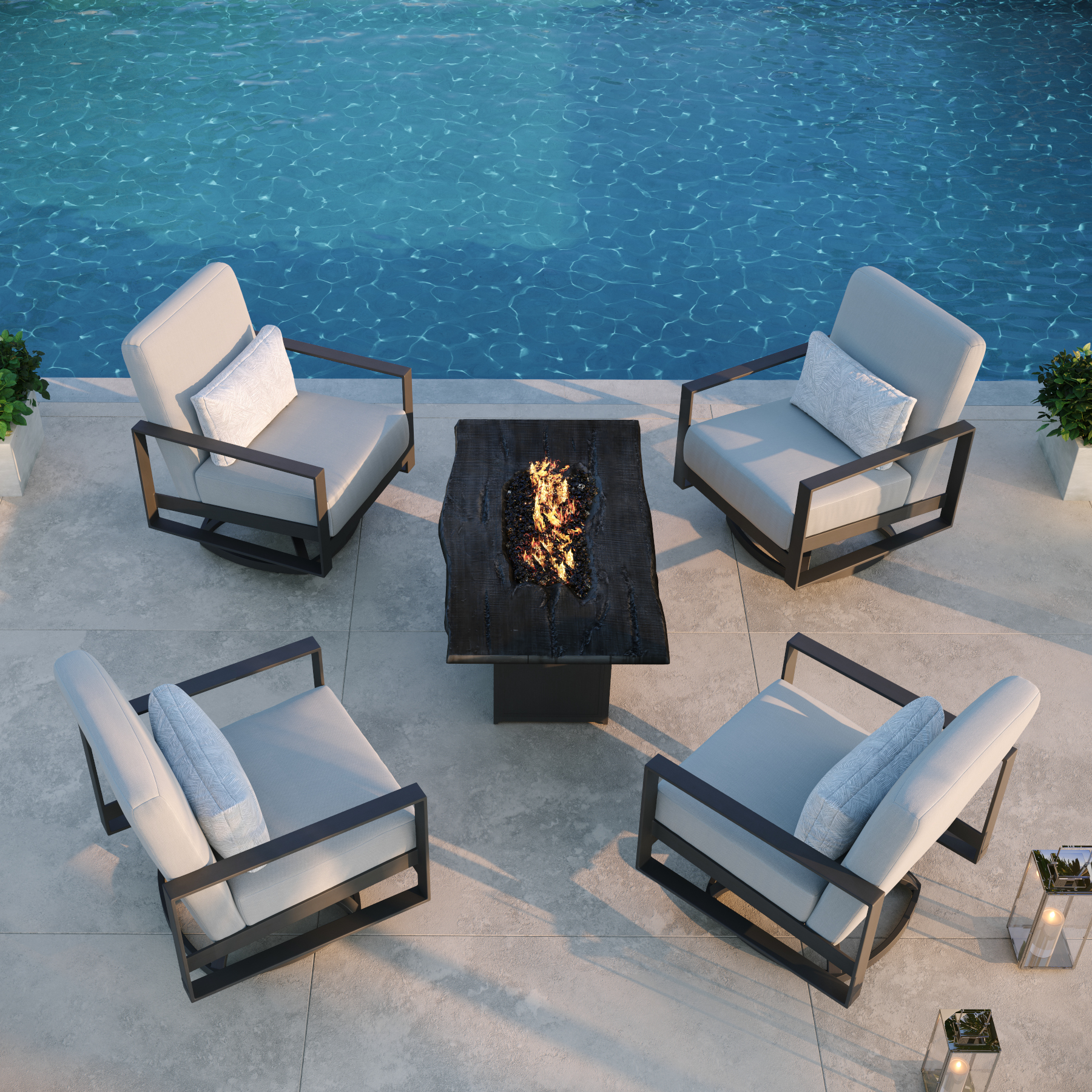 Nature's Wood Firepit Coffee Table