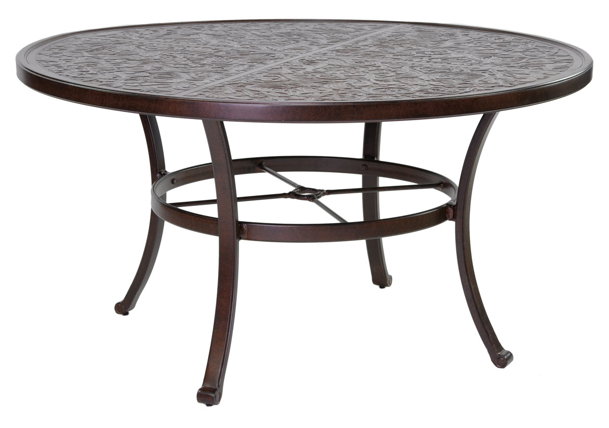 Castelle Vintage 54 inch Round Cast Top Dining Table 