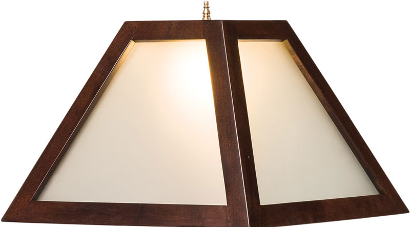 18 inch Westminster Wooden Shade with Glass