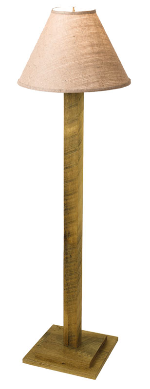 Reclaimed Barnwood Floor Lamp with Shade