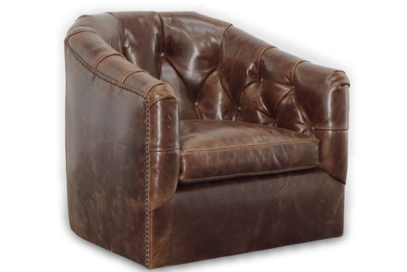 Keystone Swivel Chair by CC Leather