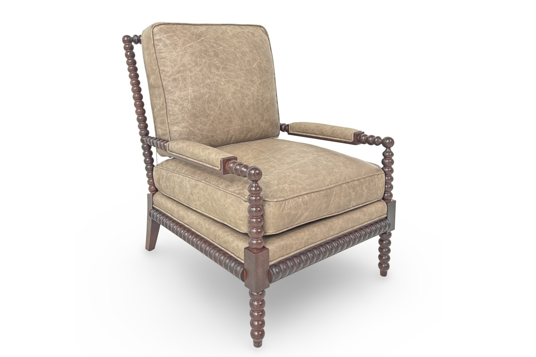 Spindle Chair by CC Leather shown on Saloon Mushroom
