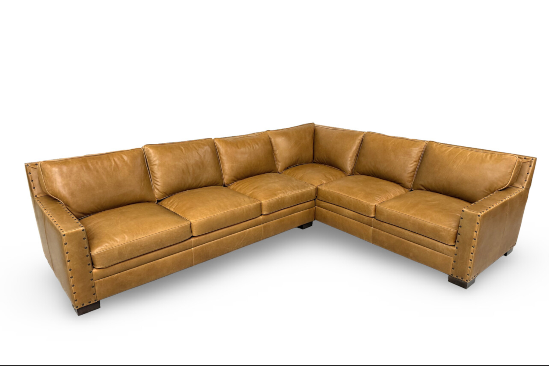 Durango Sectional with Nails by CC Leather