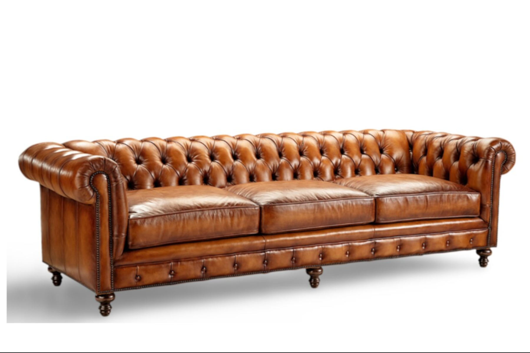 Bradley Sofa by CC Leather shown in Toro Saddle (Grade E)