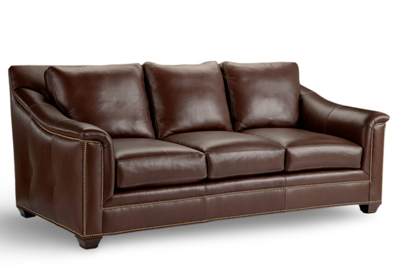 Camden Sofa by CC Leather shown in Calliope Espresso