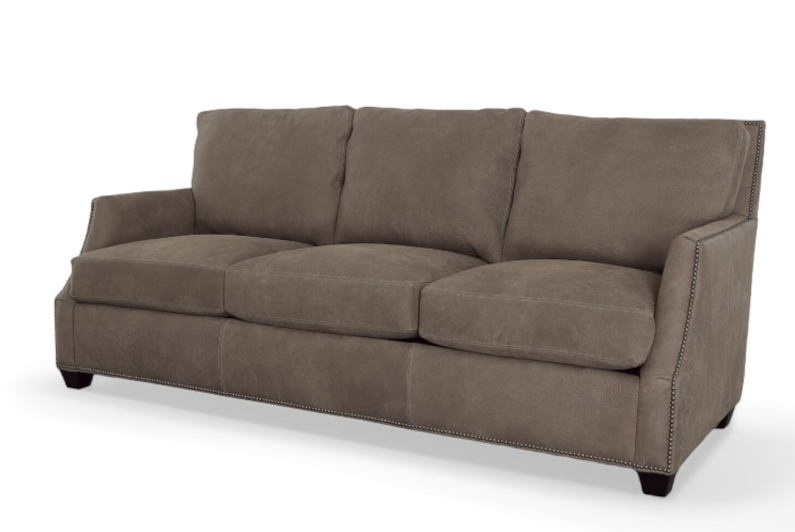 Genesis Sofa by CC Leather shown in Yellowstone Dove.