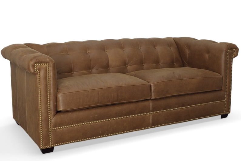 Hilton Sofa by CC Leather shown in Nobuk Coffee (Grade C)
