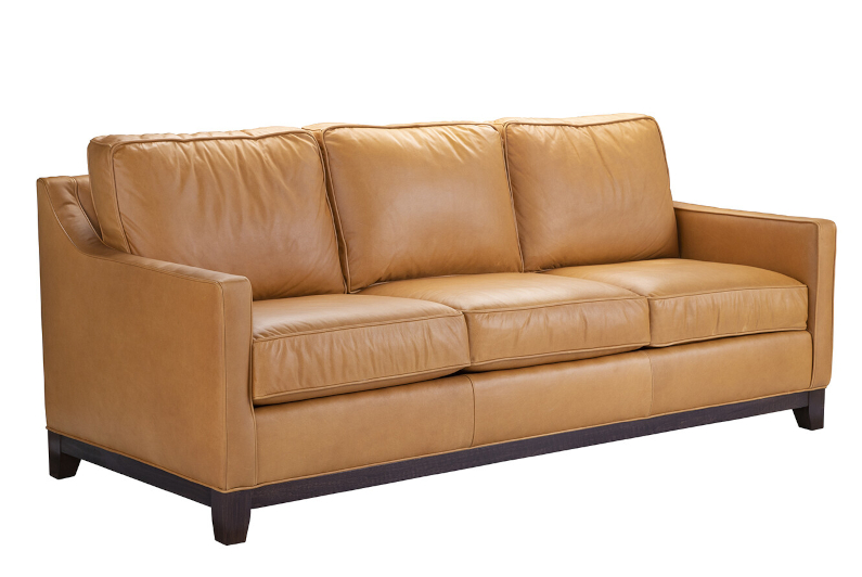 Kiawah Sofa by CC Leather shown in Bruno Tan (Grade C)