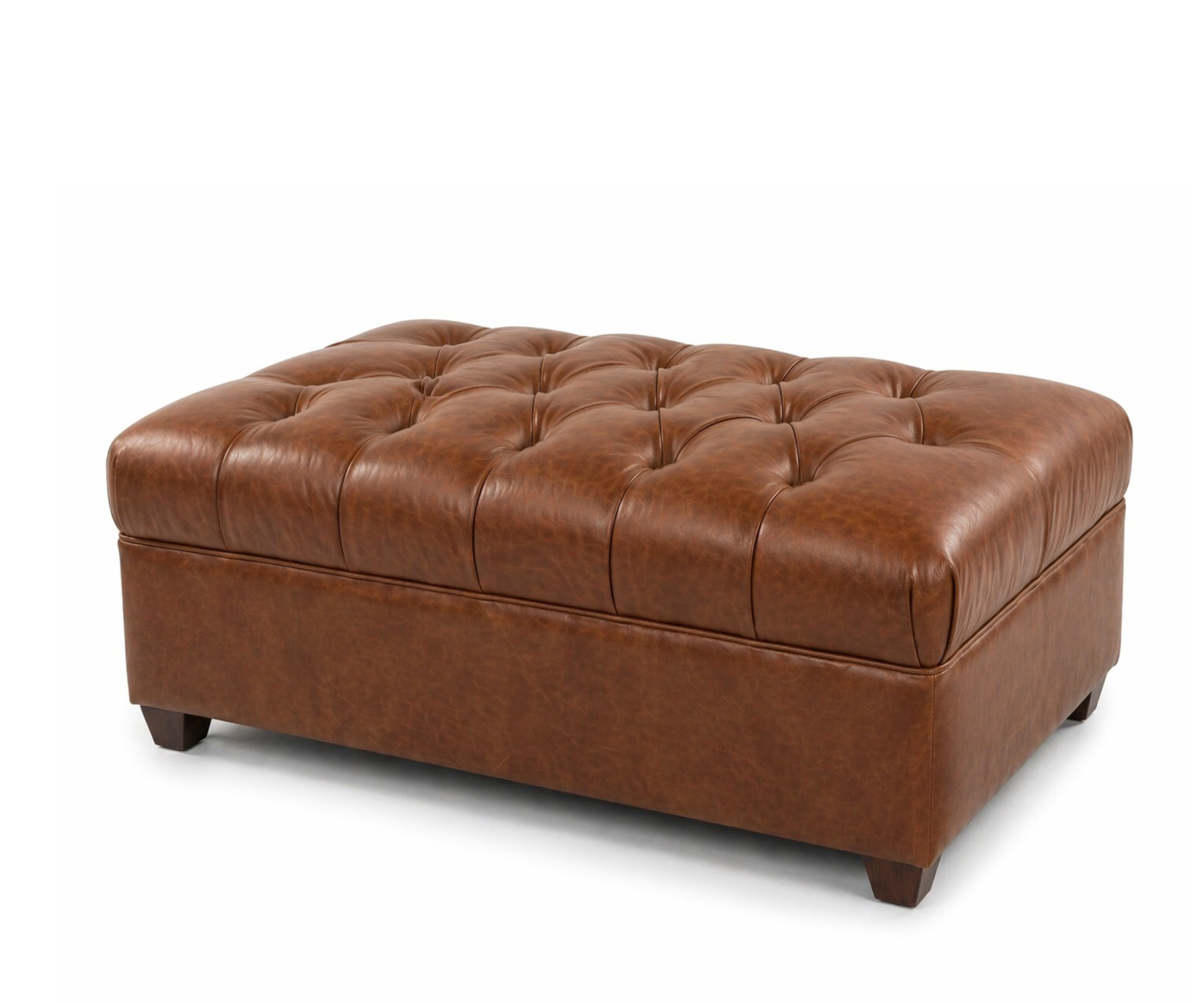 Adler Ottoman & Half by CC Leather Shown in Brentwood Cuero