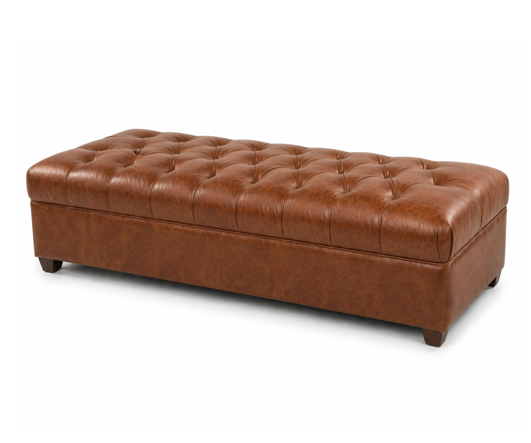 Adler Bench Ottoman by CC Leather Shown in Brentwood Cuero