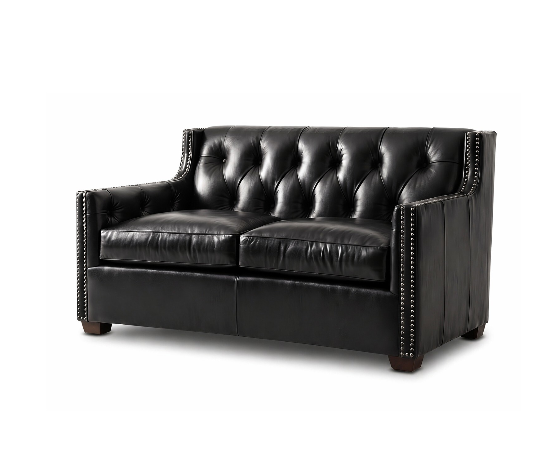 Adler Loveseat by CC Leather Shown in Mt. Blanc Midnight