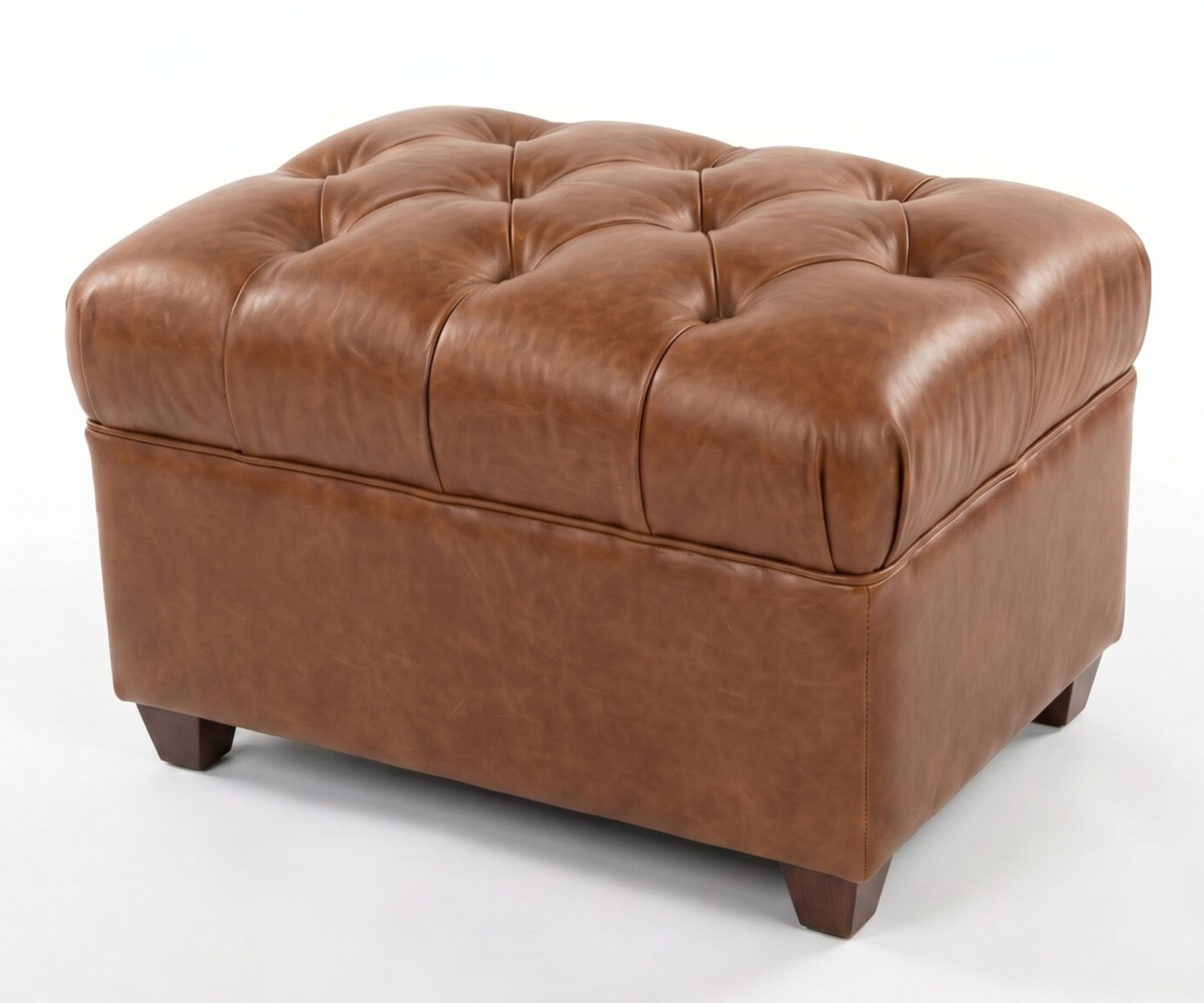 Adler Ottoman by CC Leather Shown in Brentwood Cuero