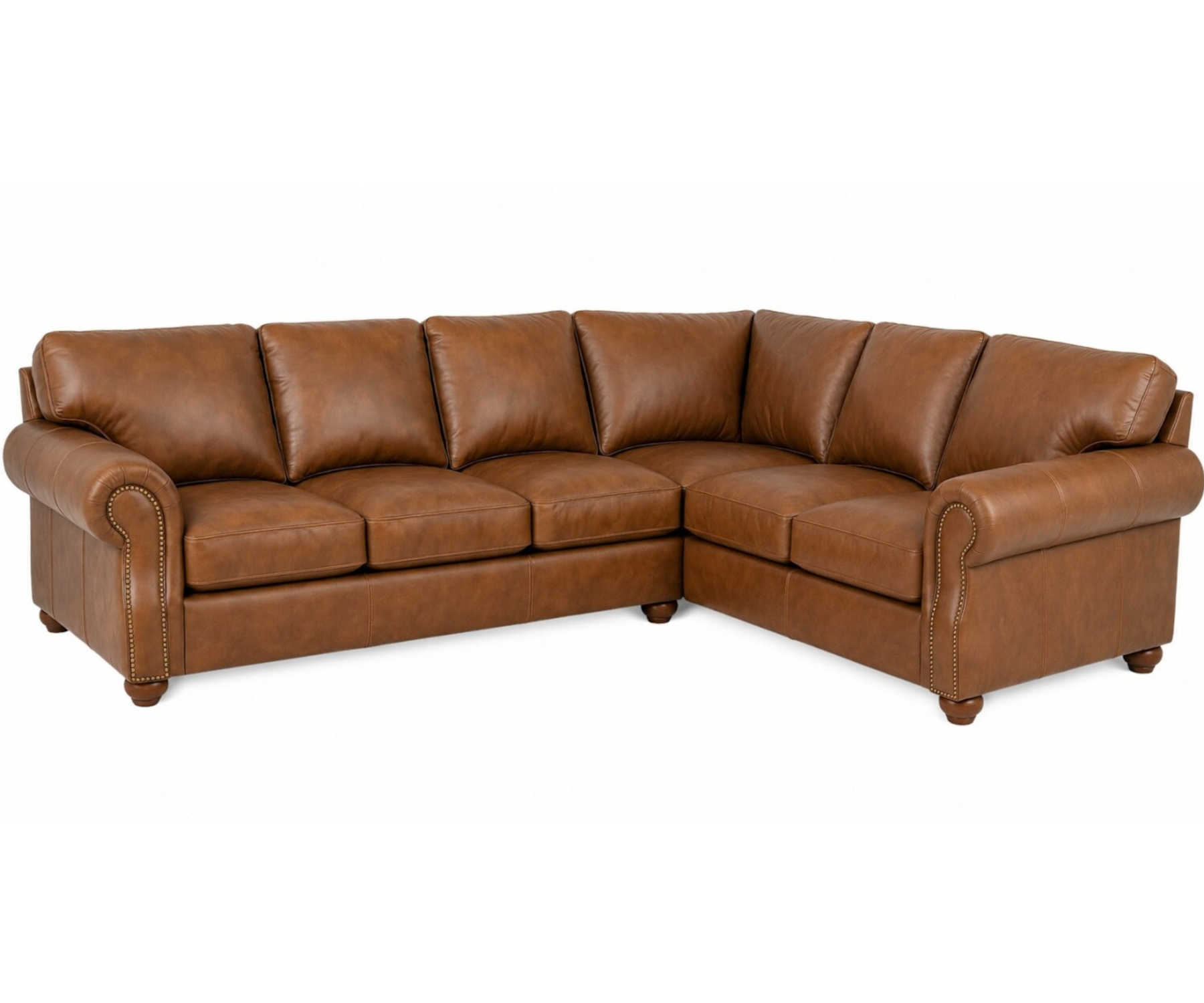 Austin Sectional by CC Leather in Applause Coconut Husk