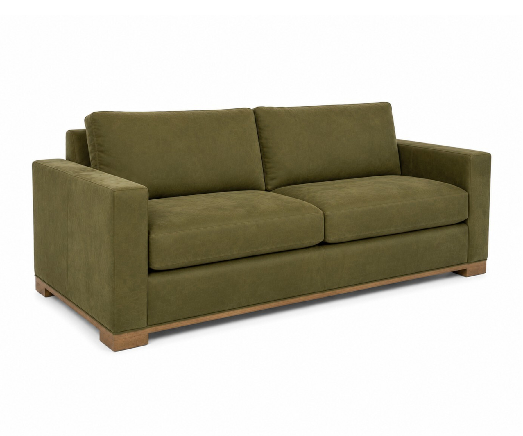 Beaumont 2- Cushion Sofa by CC Leather-No Nails Shown in Vulcano Bosco