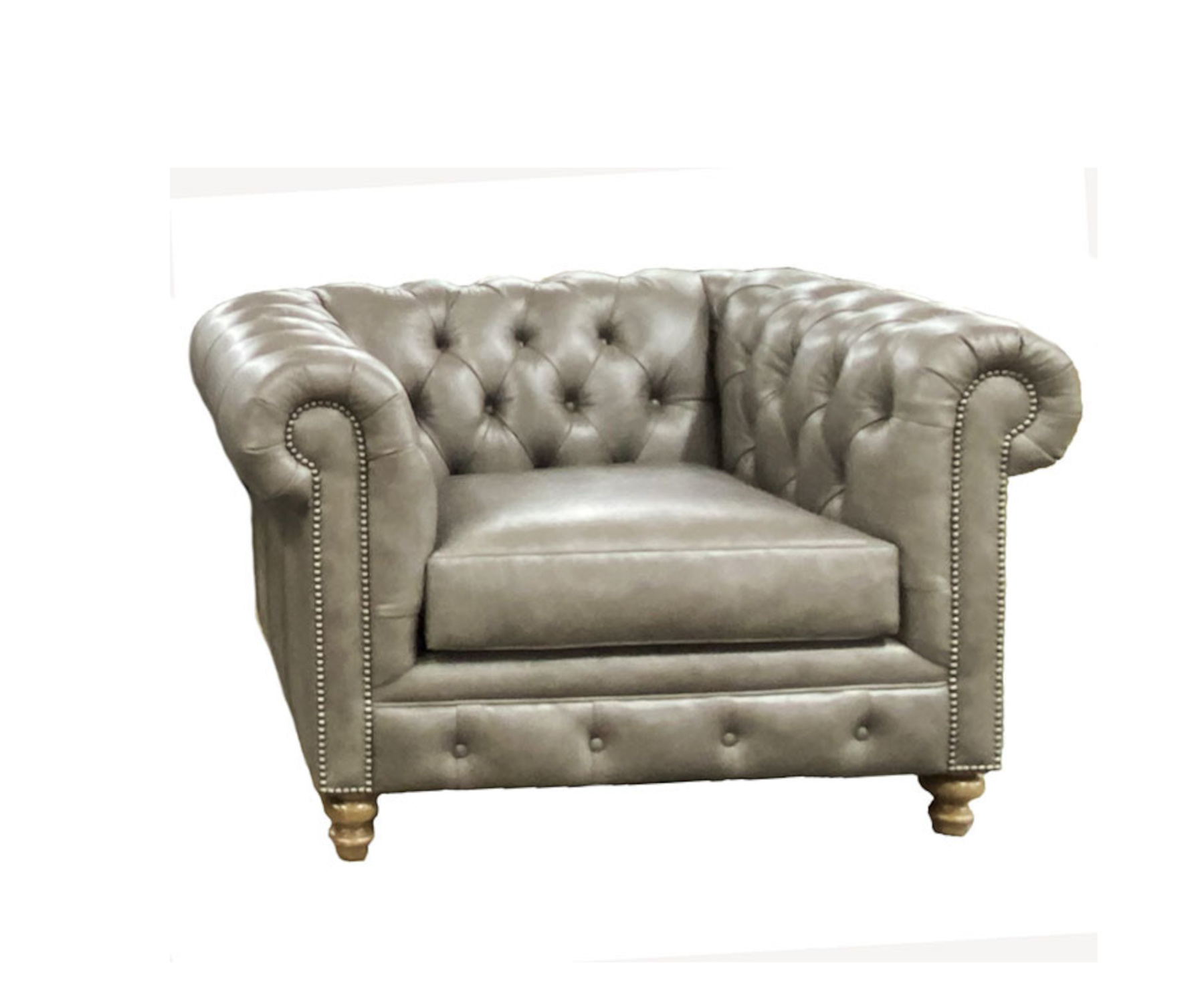 Birmingham Chair by CC Leather Shown in Applause Porpoise
