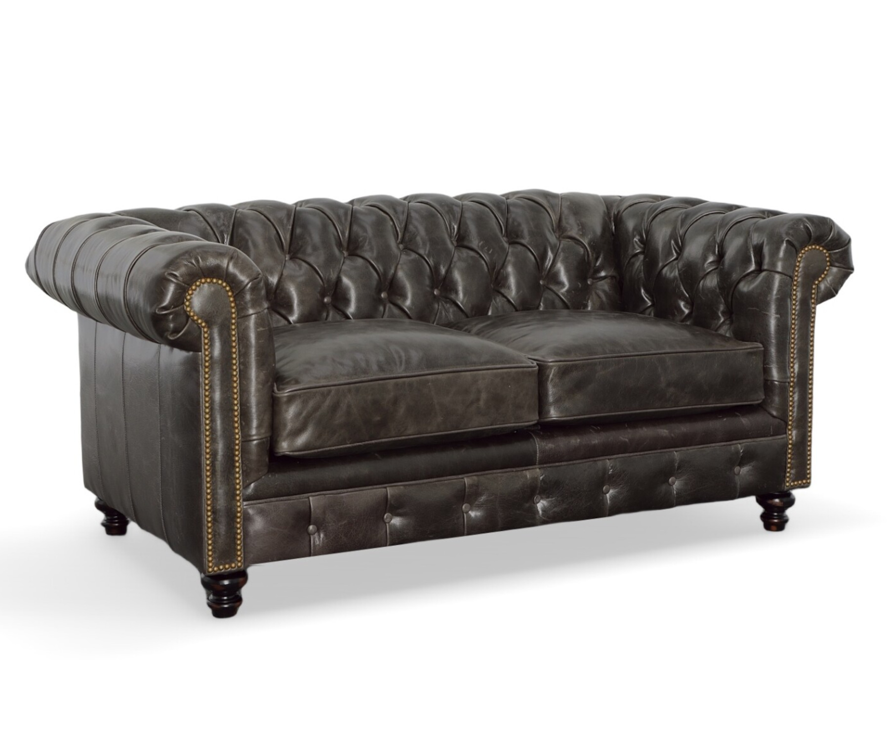 Birmingham Loveseat by CC Leather Shown in Cambridge Pigeon