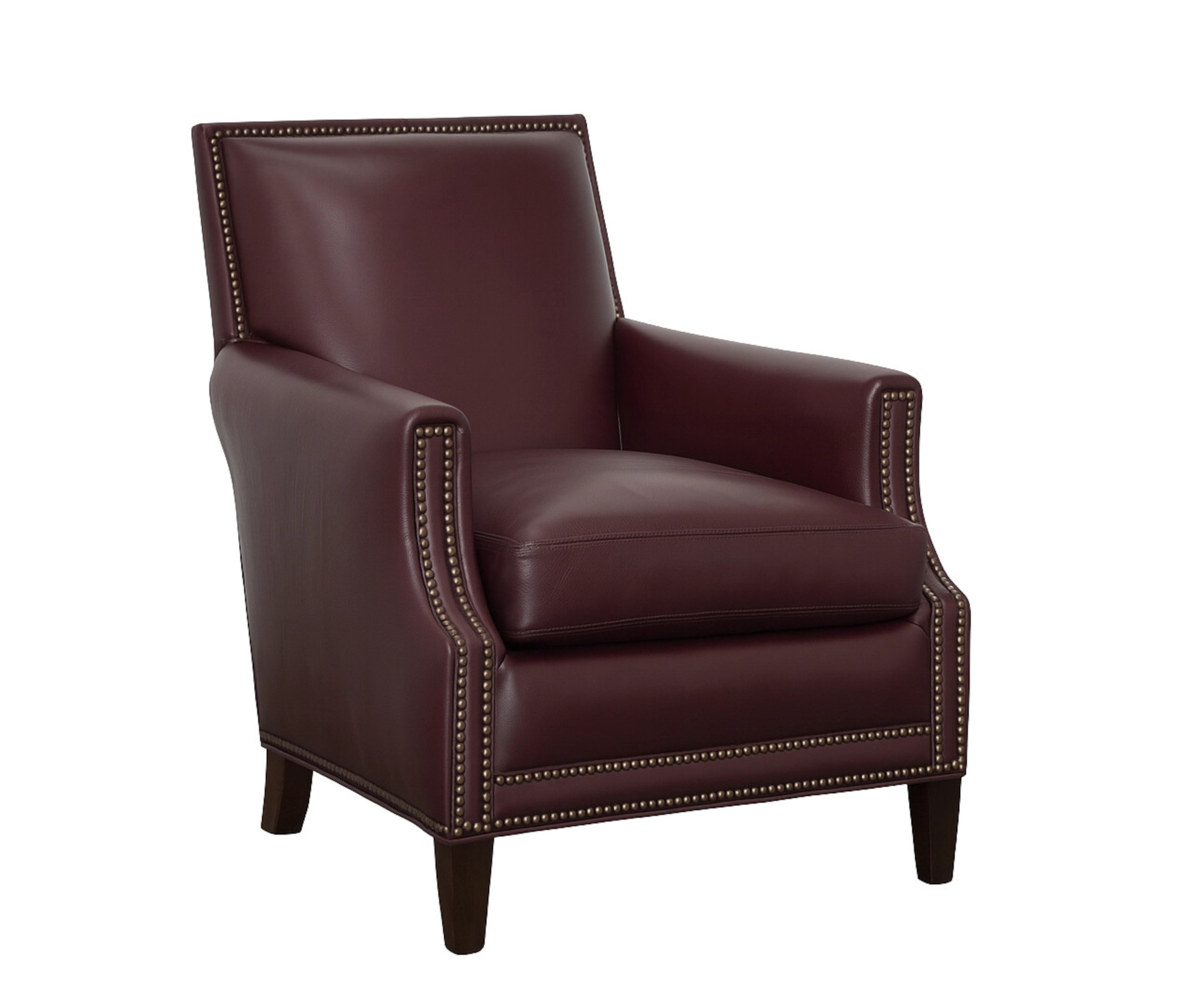 Catalina Chair by CC Leather Shown in Revelation Vino.