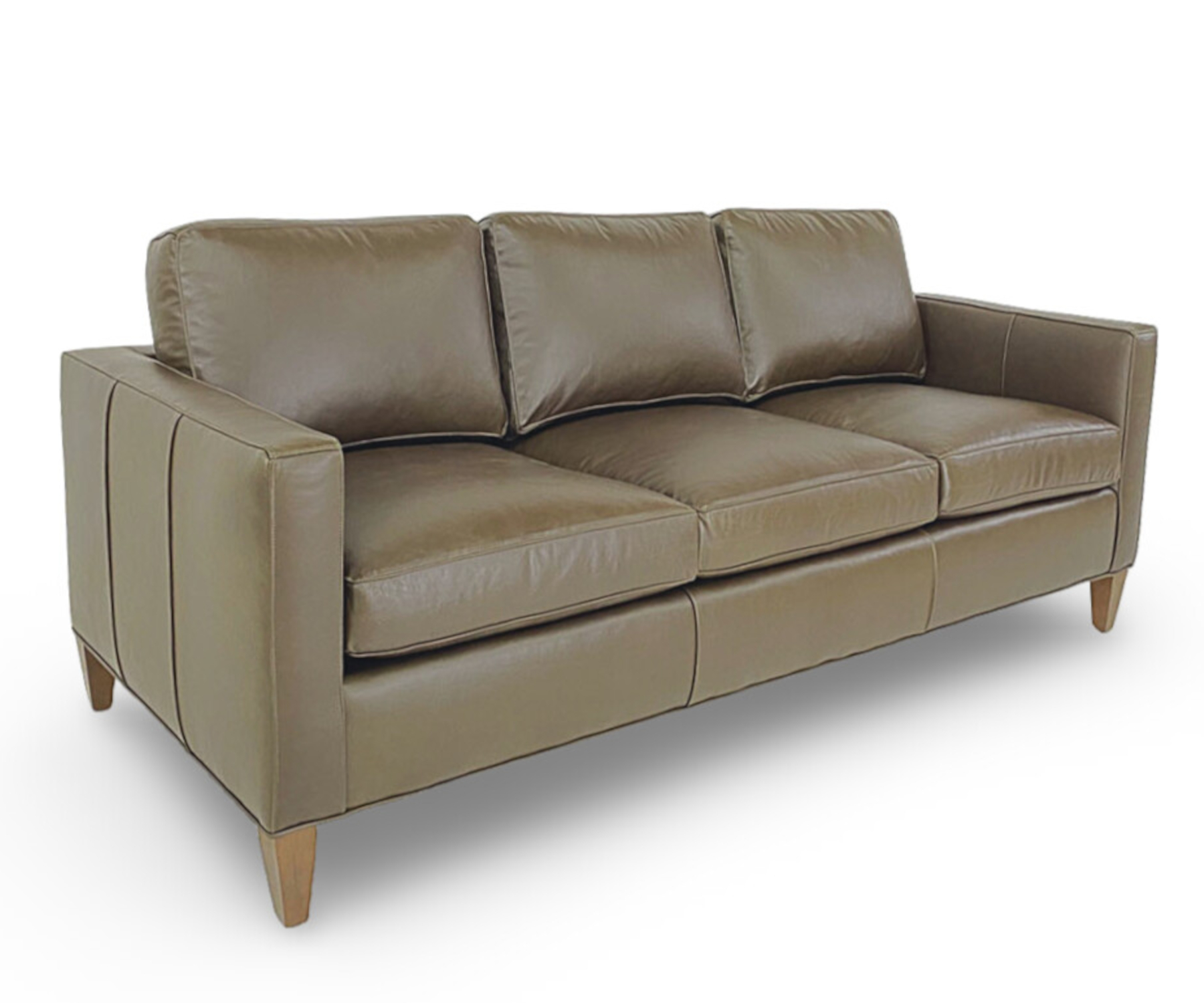 Metro Sofa by CC Leather shown in Natural Charcoal