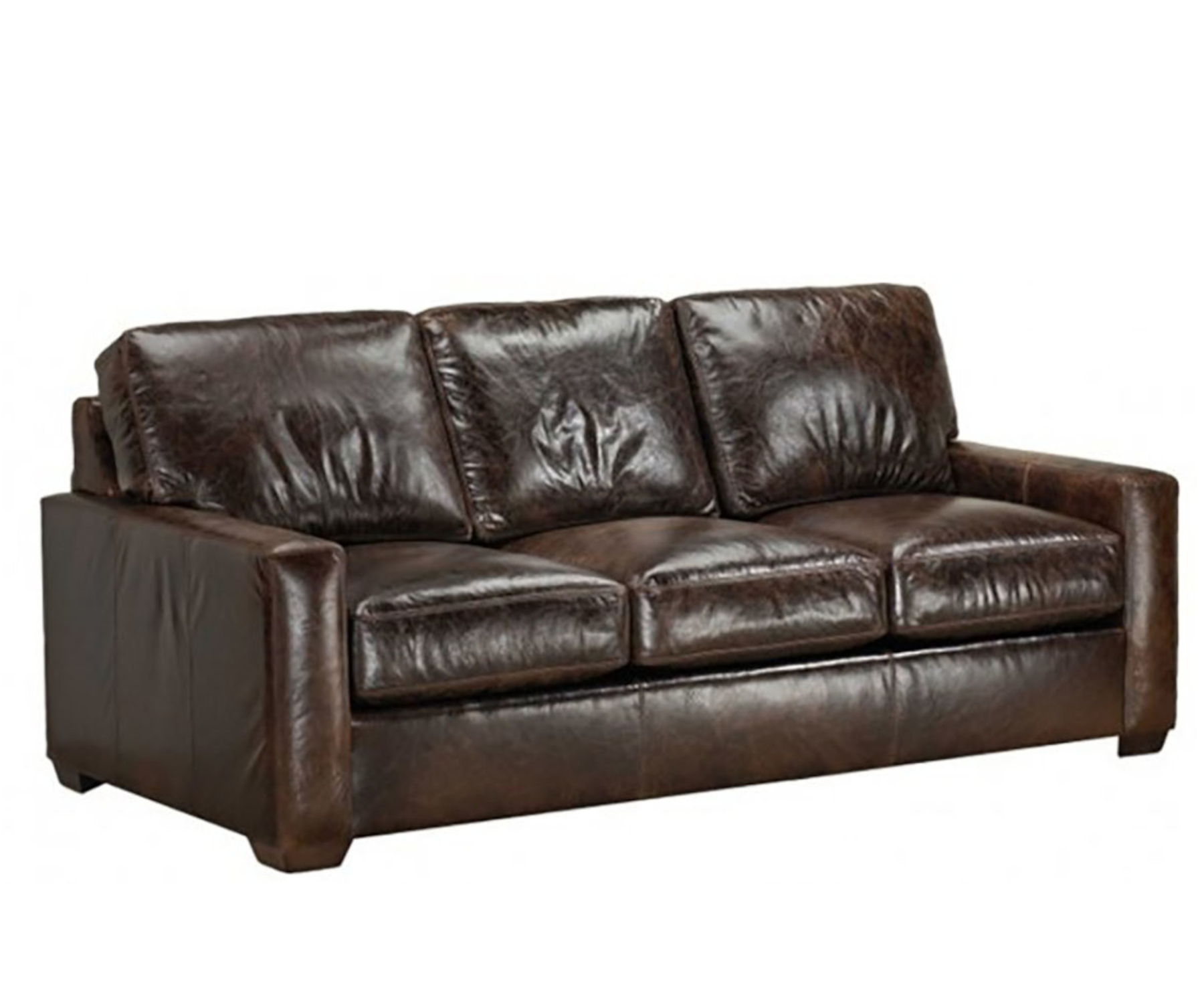 Miami Sofa by CC Leather shown in Brompton Chcolate