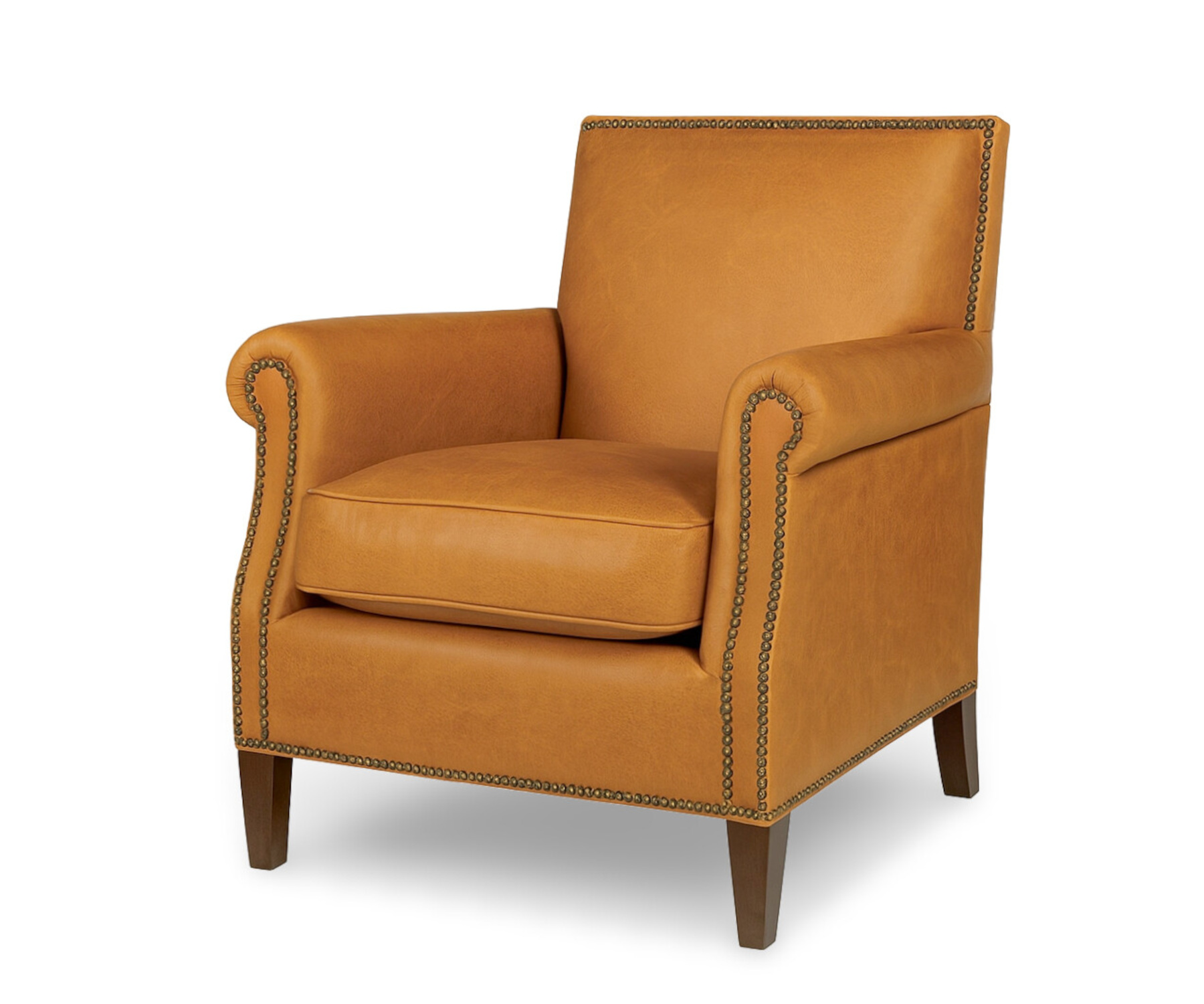 Mulberry Chair by CC Leather Shown in No Regrets Cognac
