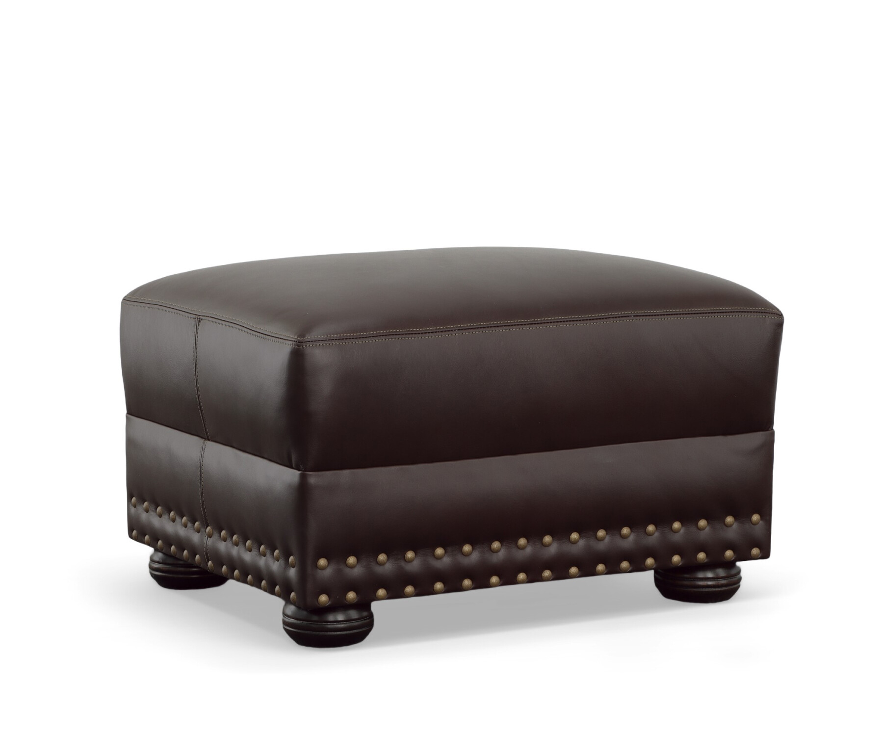 Tahoe Ottoman by CC Leather Shown in Revelation Red Velvet