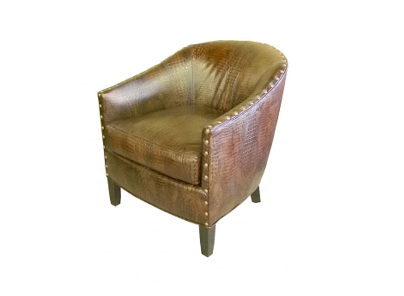 Barrel Chair by CC Leather