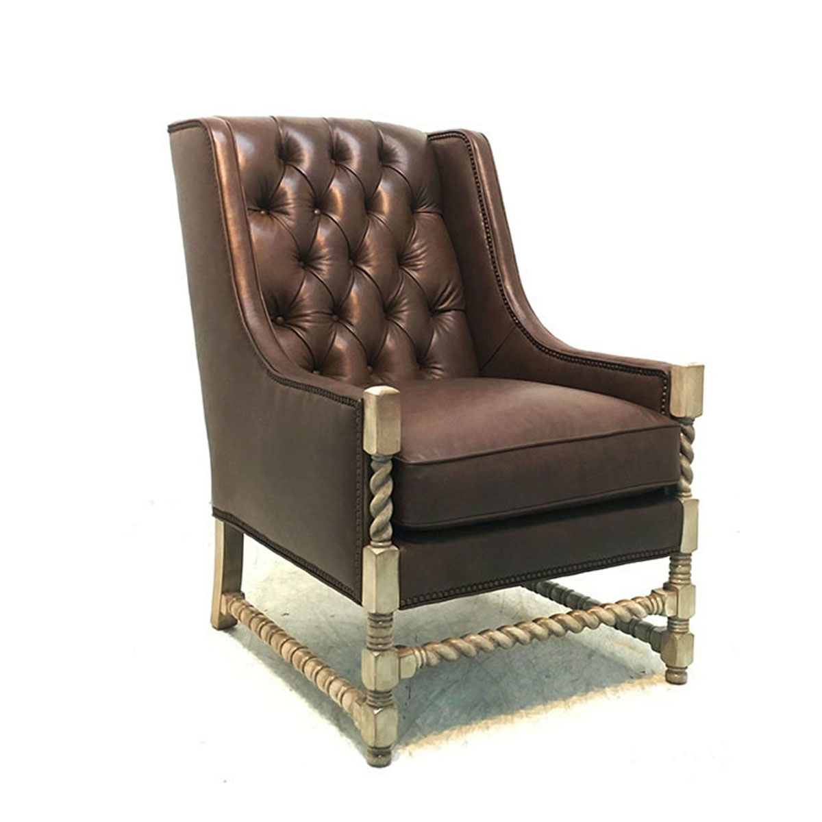 1412 Woodford Tufted Chair by CC Leather