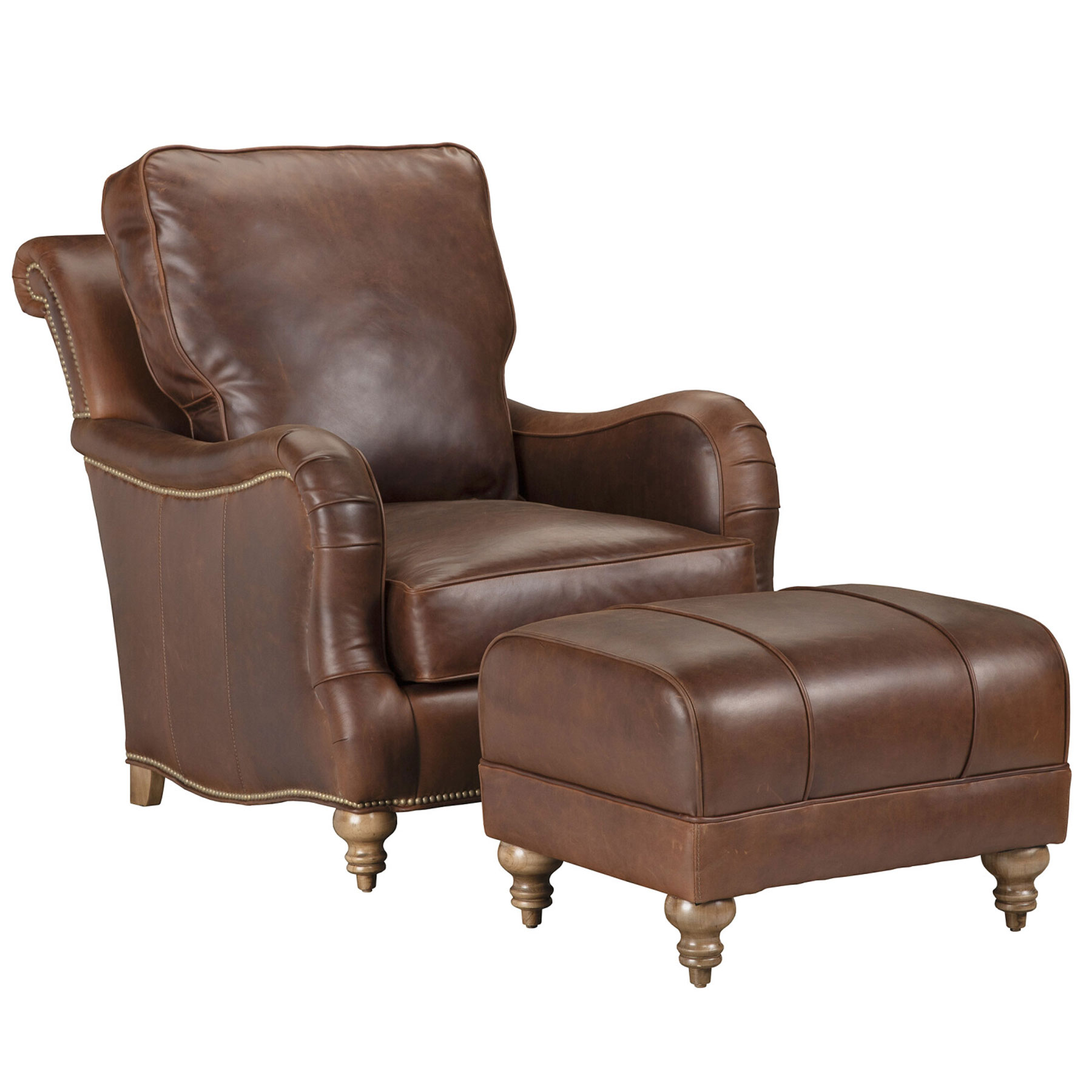 802 Amarillo Chair and Ottoman by CC Leather