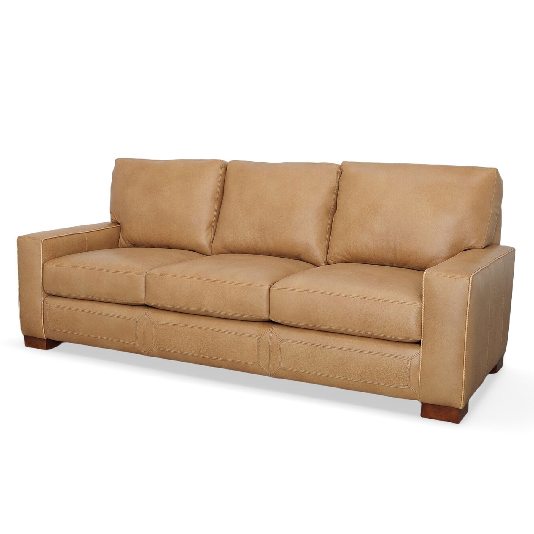 Cheyenne Sofa by CC Leather shown in Tapestry Jasper leather.