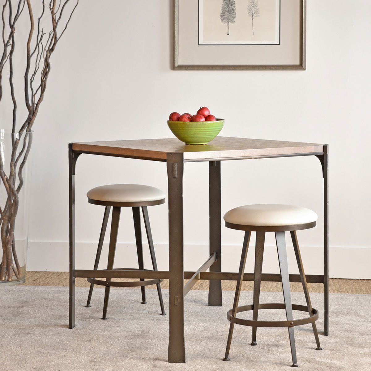 Charleston Forge Aries Backless Swivel Barstool