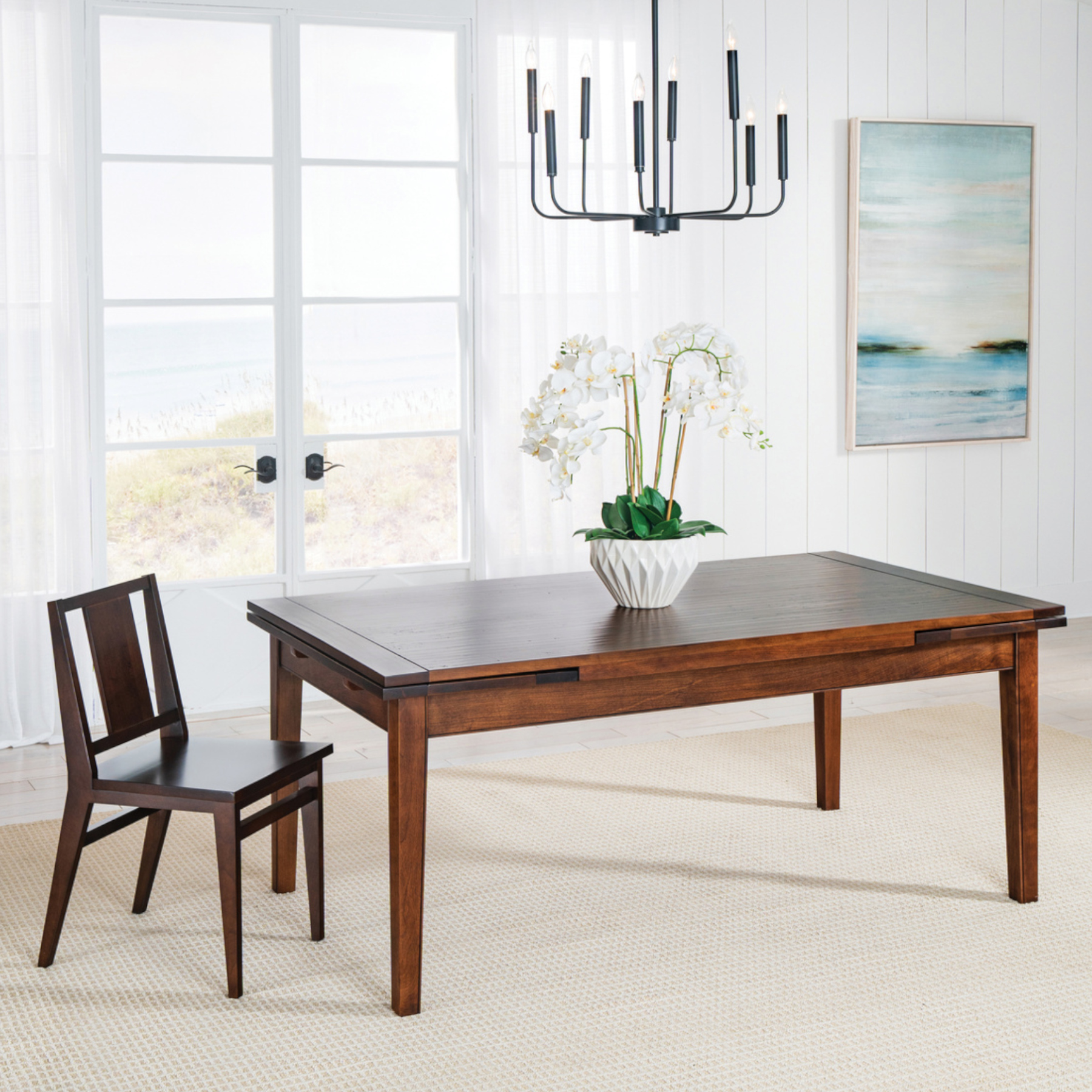 Charleston Forge Refectory Table with Summit Modern Side Chair