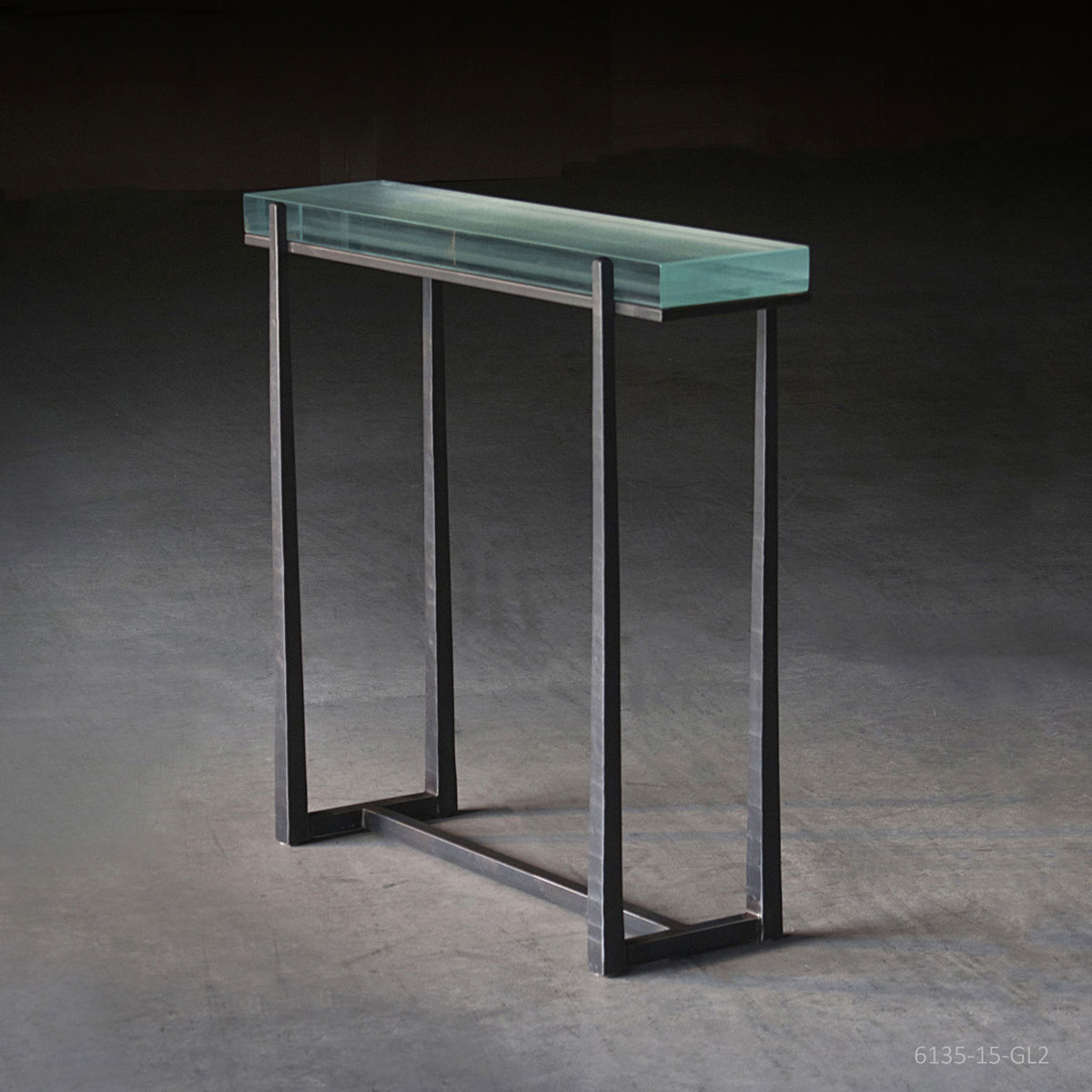 Charleston Forge Cooper 34 inch Console Table with Fusion Glass Top 