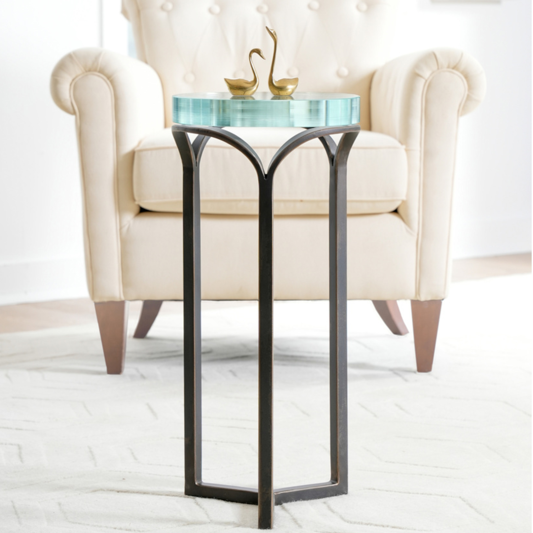 Wave 10" Drink Table by Charleston Forge