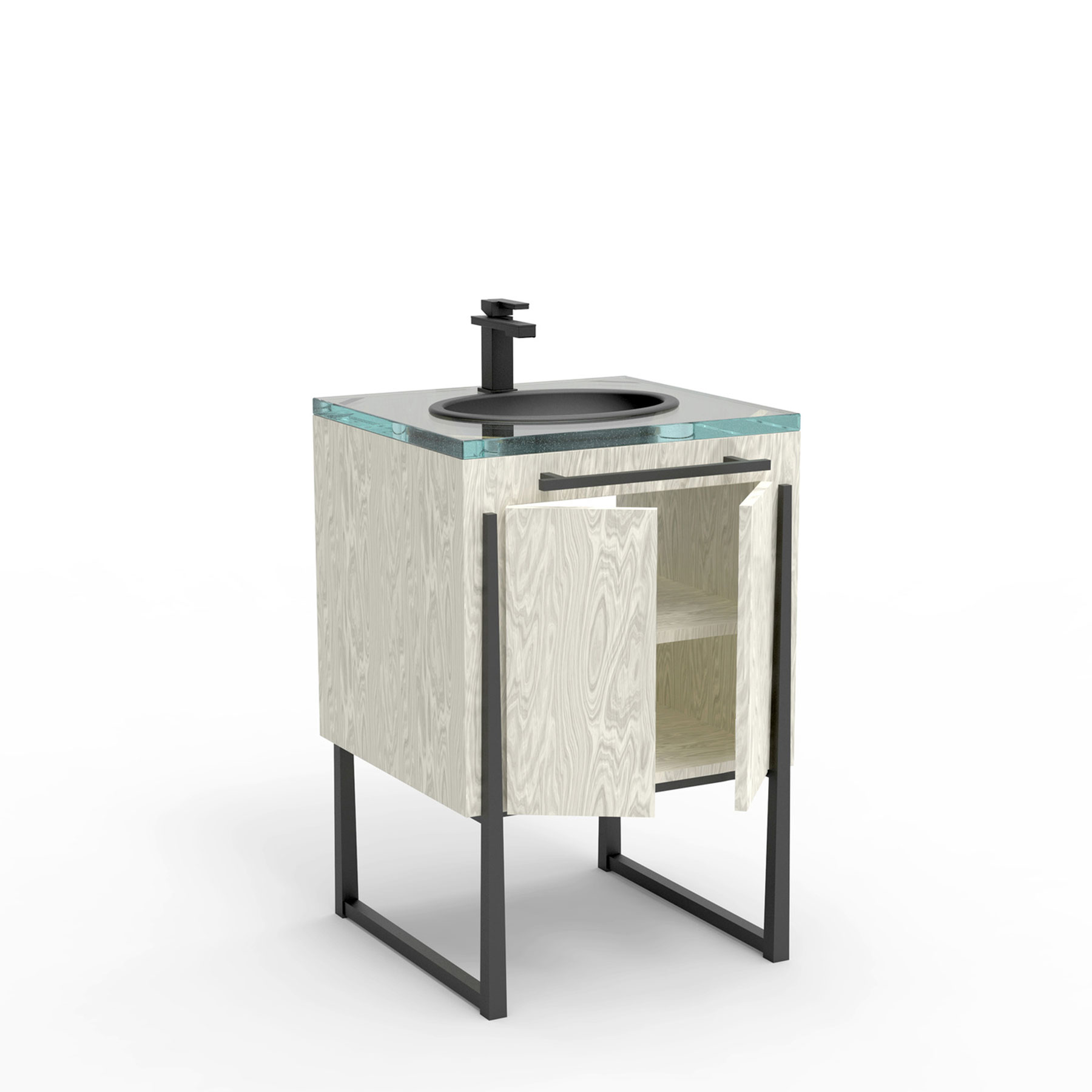 Charleston Forge Cooper Petite Vanity Open