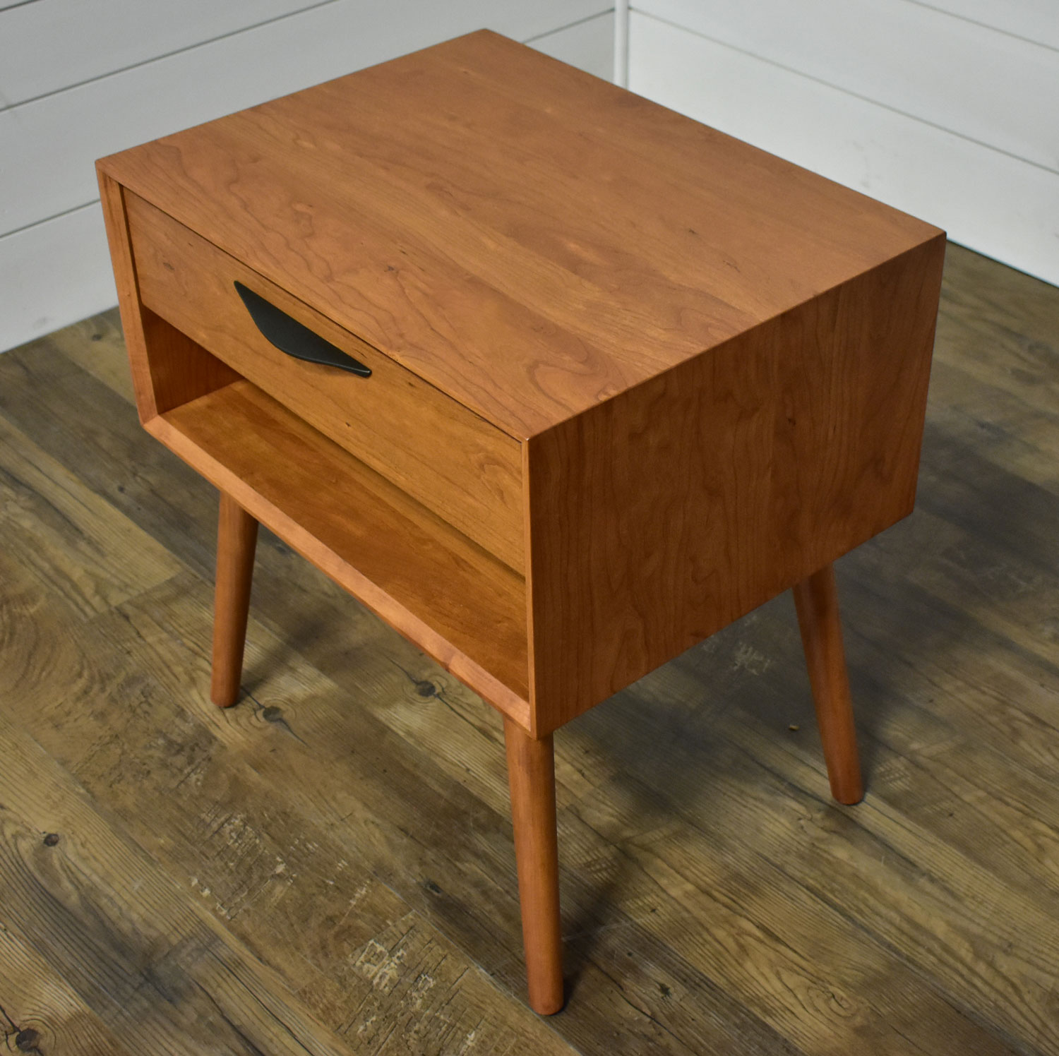 Kenton Mid Century Bedside Table in Cherry 