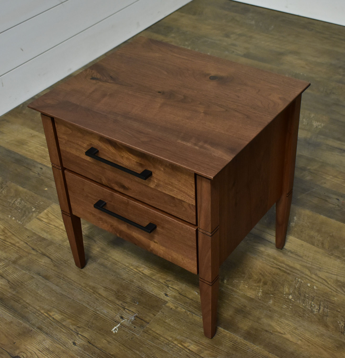 Reveal 2-Drawer Nightstand in Rustic Walnut