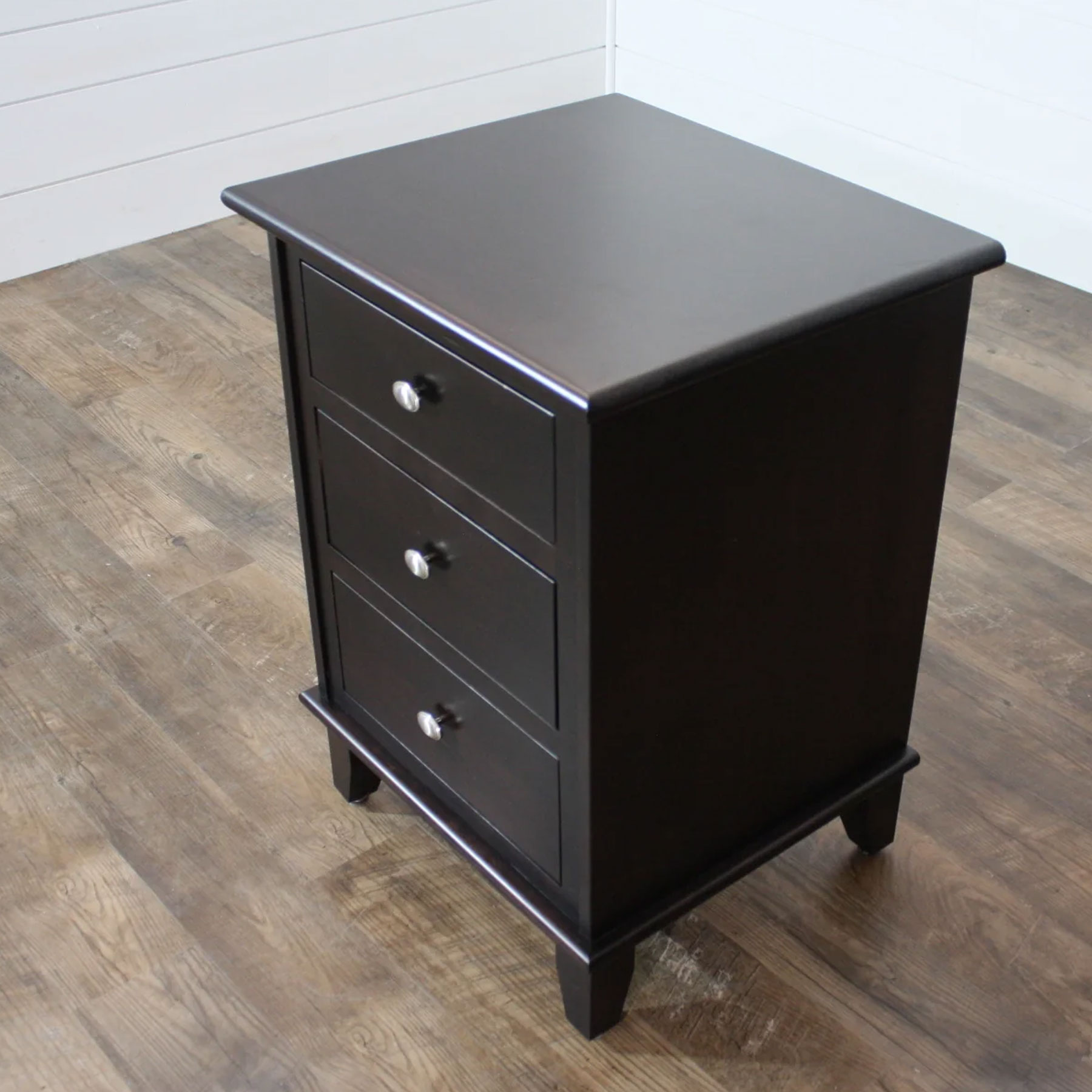 Soho 3-Drawer Nightstand in Brown Maple