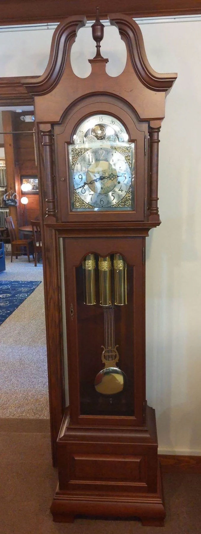 Winchester Grandfather Clock in Cherry