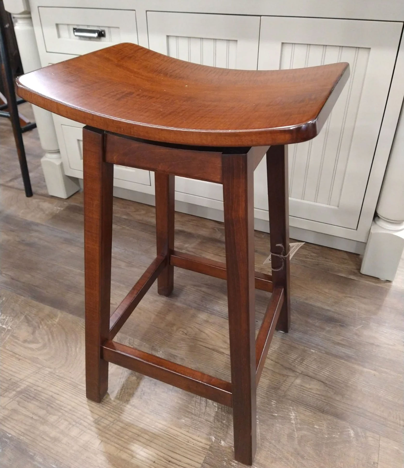 Athens Swivel Stool in Brown Maple