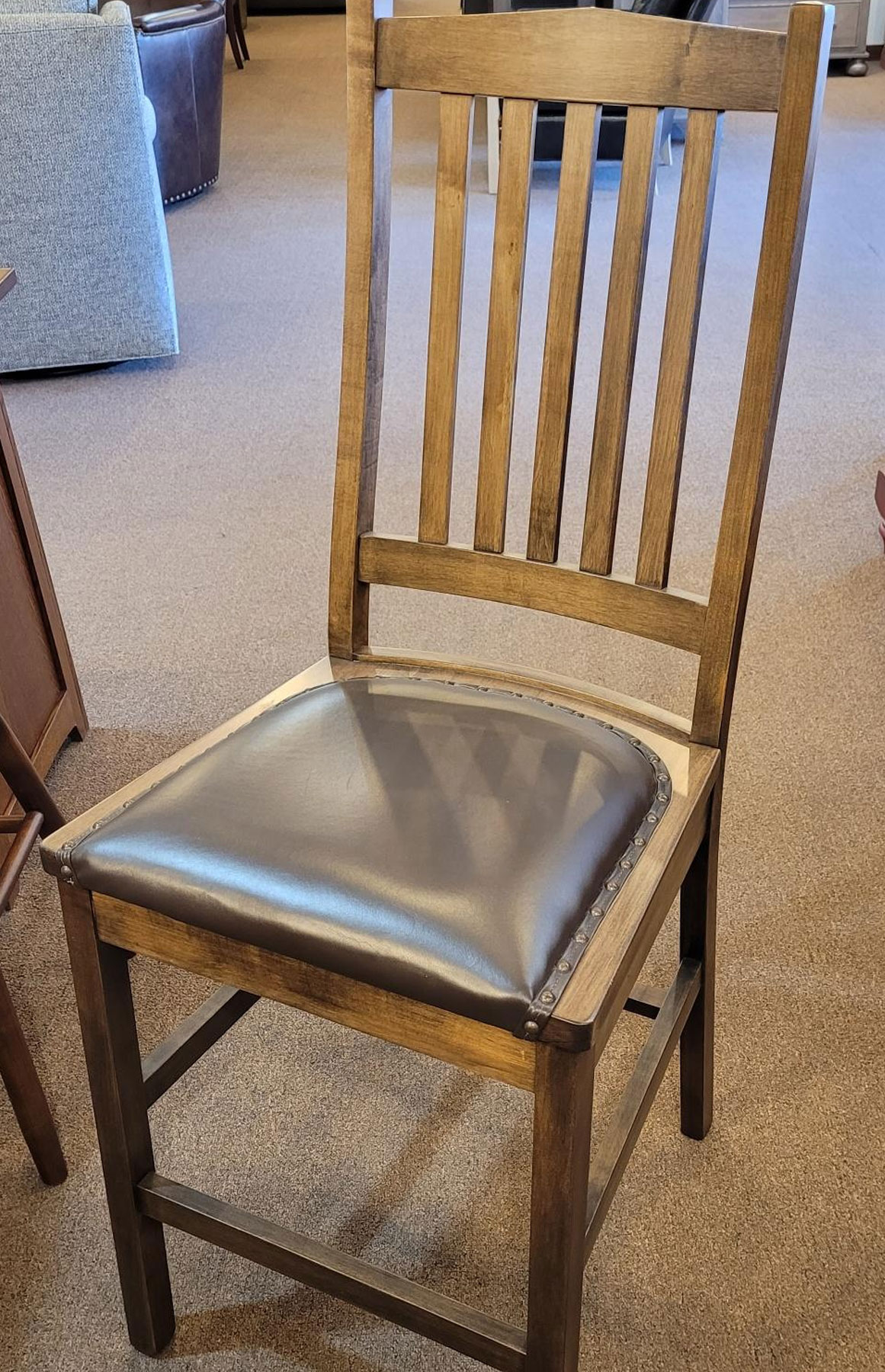 (3) EC Mission 24 inch Bar Chairs in Brown Maple