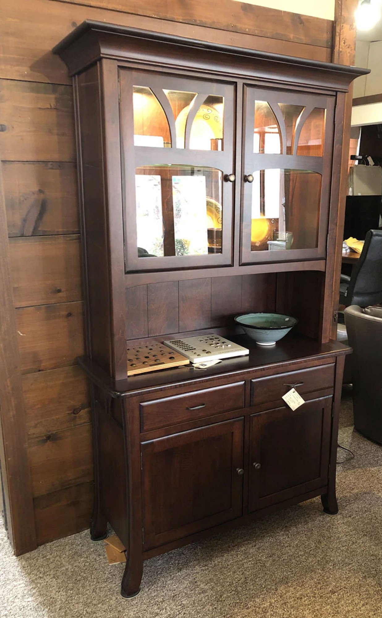 Williamson Hartford 2-Door Hutch in Brown Maple