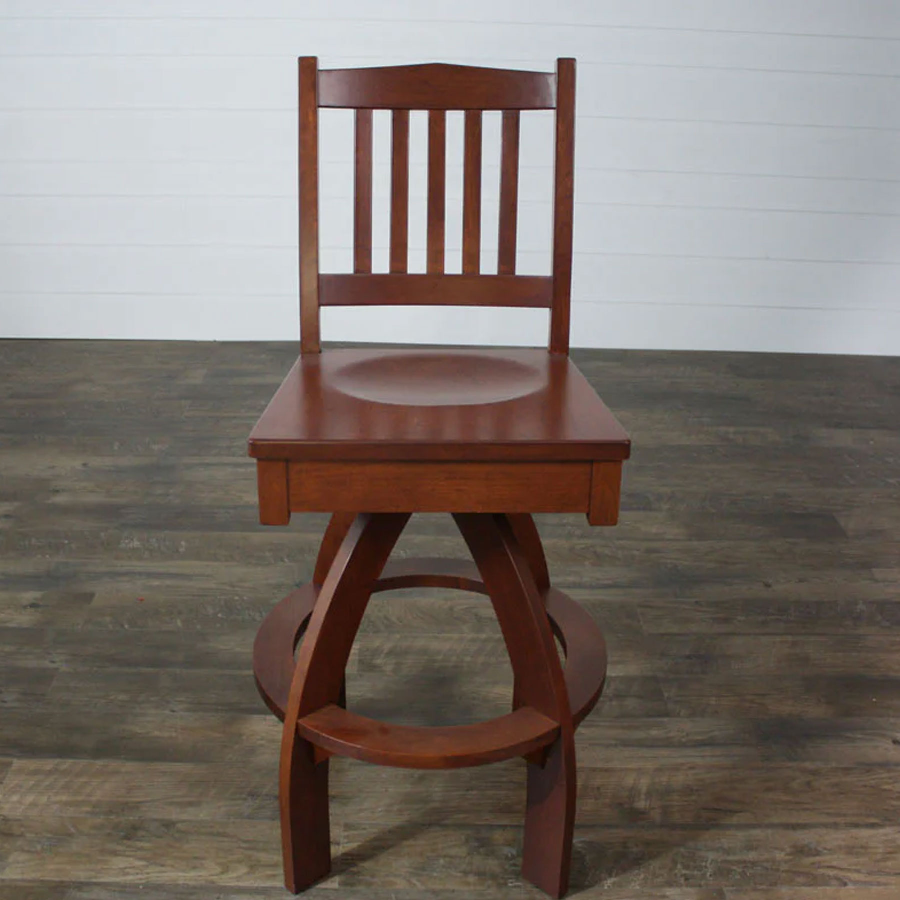 Janek Swivel Bar Chair in Cherry