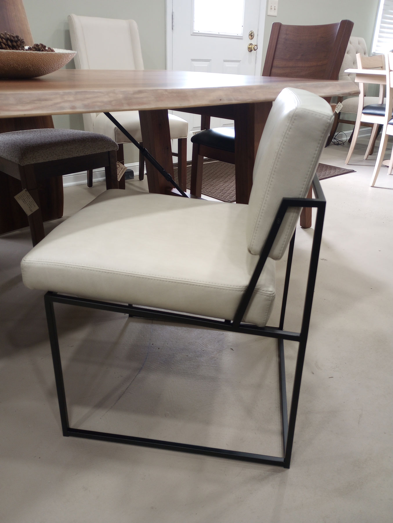 (2) 1188-110 Design Classics Armless Dining Chairs by Thayer Coggin in Leather