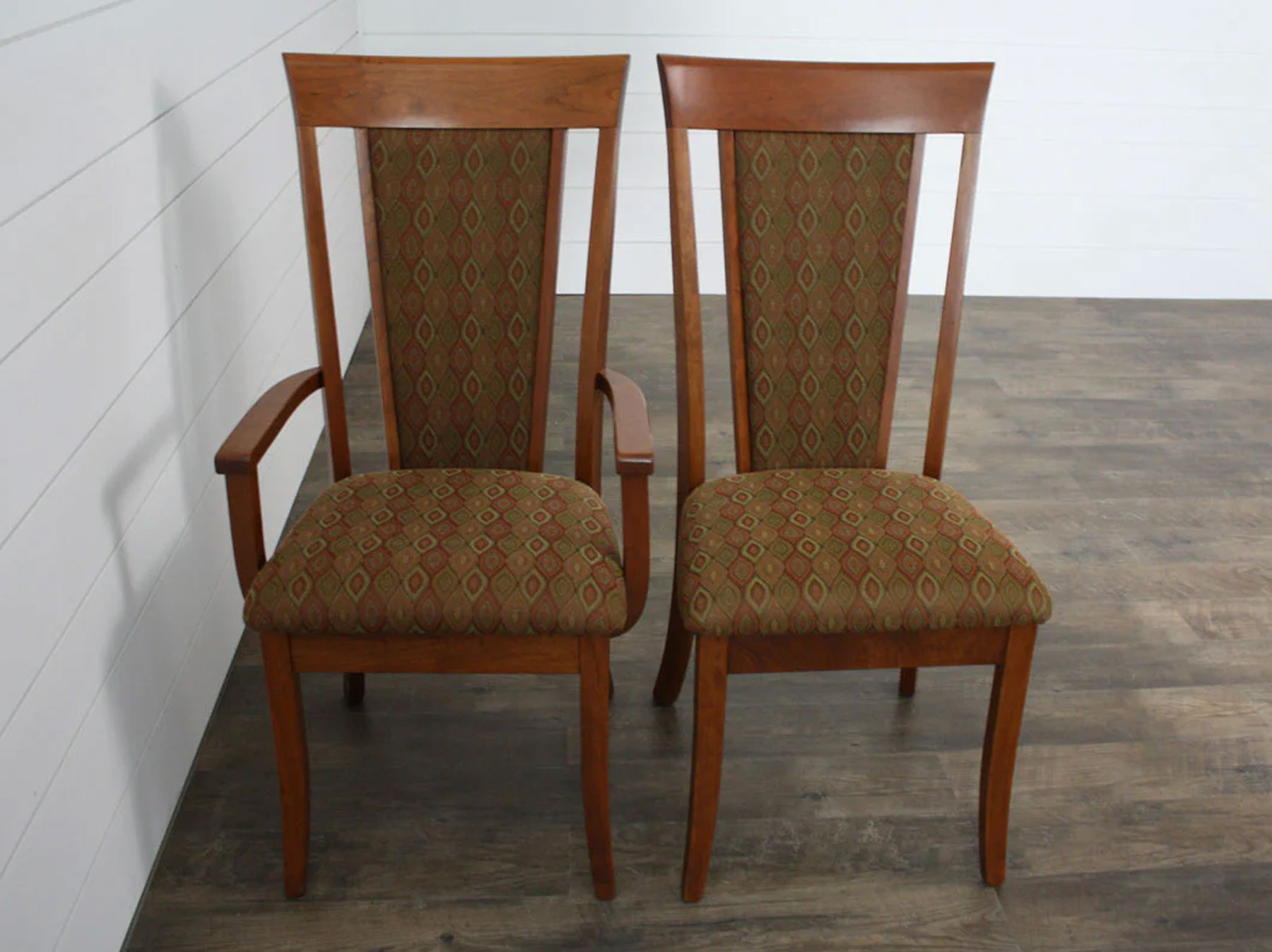 (1) Old Shaker Panel Arm Chair and (1) Old Shaker Side Dining Chair 