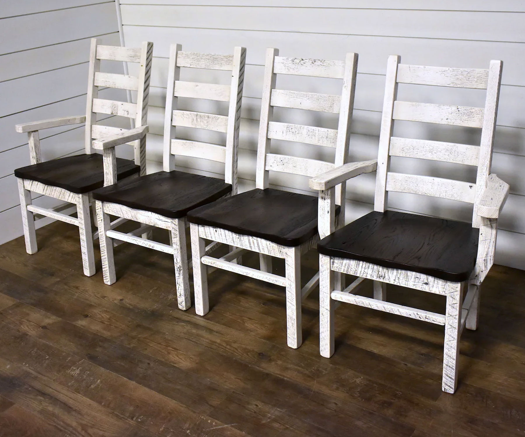 (2) Potomac Arm Chairs and (2) Potomac Side Dining Chairs in Faux Barn Wood