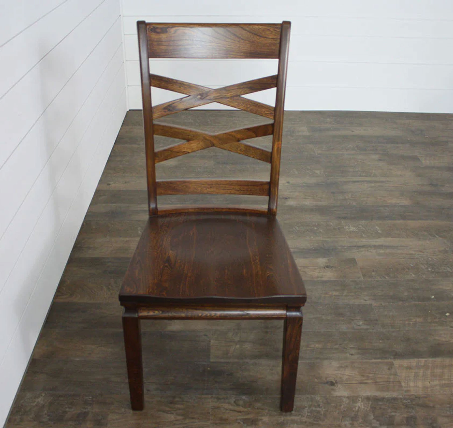 XX Back Side Dining Chair in White Elm
