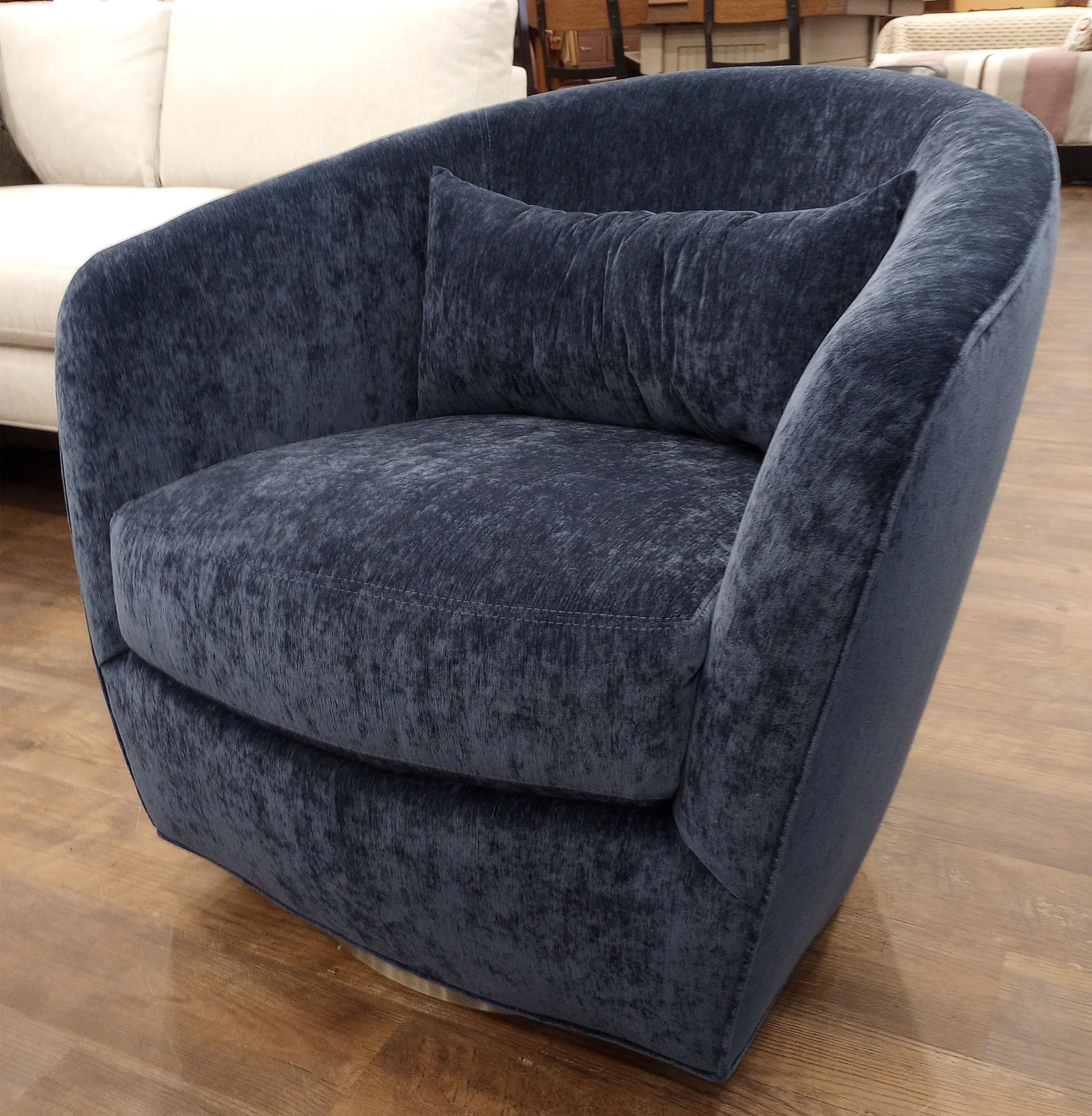 1170-113 Turn Swivel Chair by Thayer Coggin with Brushed Stainless Base