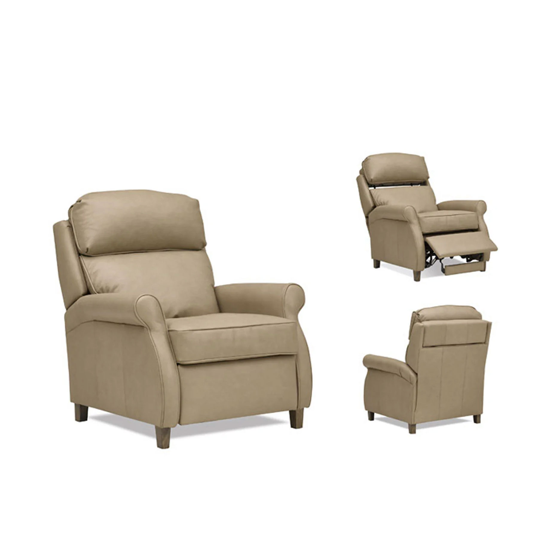 Leathercraft 1337POP Tucker Recliner with Pop-Up Headrest in Alexandria Hibiscus