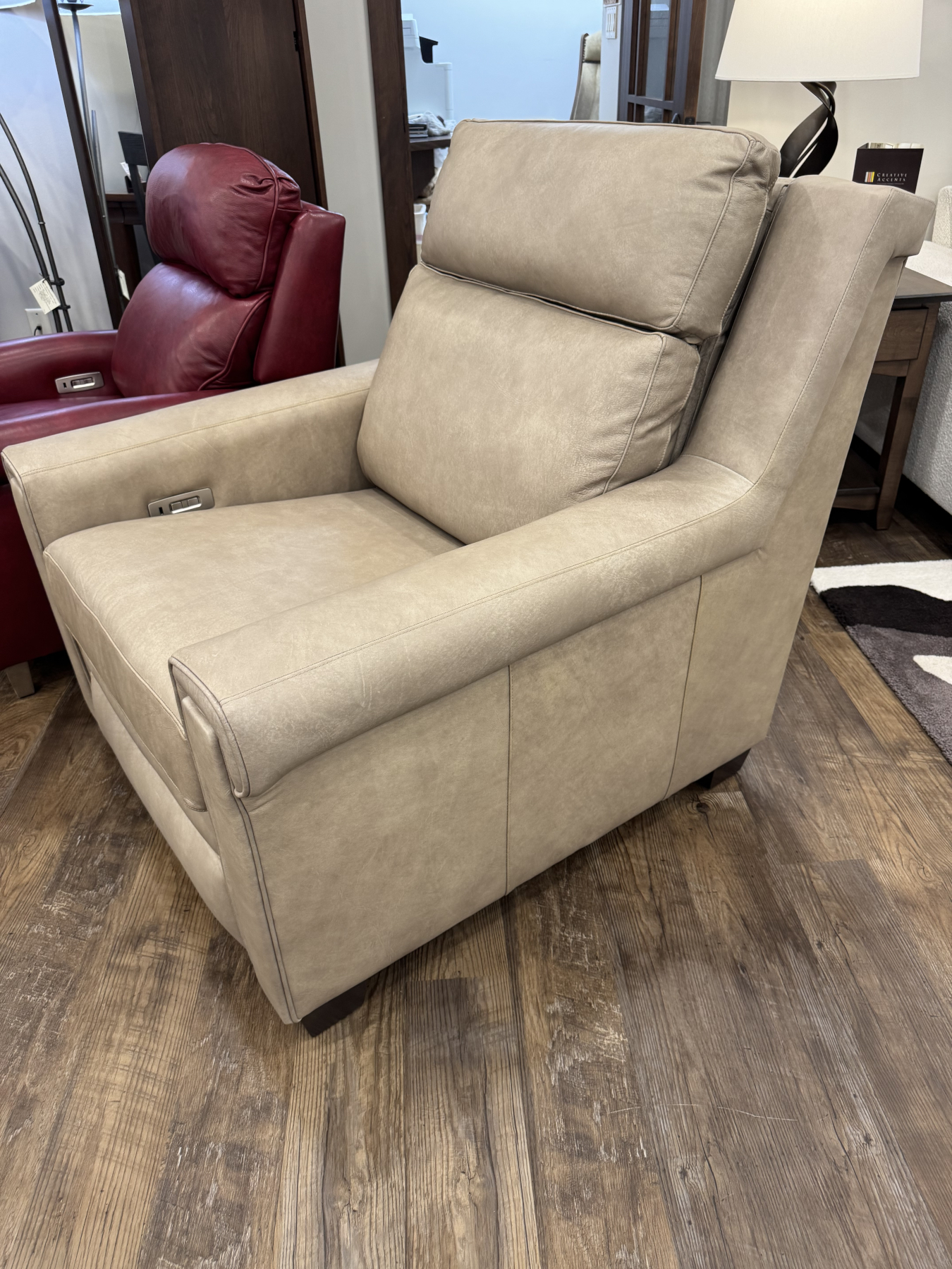 McKinley Leather 7111Whitley Power Zero Wall Recliner in Terra Mineral Leather
